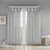 Rosette Faux Linen Sheer Curtain - 865690135148