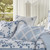 Rialto French Blue 16"  White Square Pillow - 193842121665