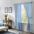 Annie Blue Buffalo Check Floral Curtain Collection -