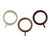 Plastic Faux Wood Rings w/ Eyelet Set - 194367136790