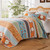 Carlie Calico Stripe Quilt Set - 636047440327