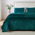 Riviera Velvet Teal Quilt Set - 636047421128