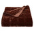 Stella Copper Brown Silk Velvet Double Box Stich Throw - 840118817714