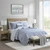 Harmony 4 Piece Oversized Reversible Matelasse Quilt Set with Throw Pillow - 022164255065