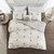 Malia 4 Piece Embroidered Cotton Reversible Duvet Cover Set - 086569183347