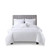 Malia 4 Piece Embroidered Cotton Reversible Duvet Cover Set - 086569183347