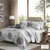 Ridge 6 Piece Printed Herringbone Quilt Set with Throw Pillows - 086569410764