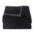 Stella Faux Silk Double Box Stitch Black Quilt Set - 840118817127