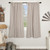 Market Place Blue Ticking Stripe Short Curtain Pair - 840528188213