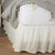 Antique Muslin White Bed Skirt - 840528198717