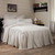 Timeless Ticking Gray Ruffled Bedspread - 810055896073