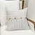 Timeless Ticking Gray Button Pillow Cover - 840233913971