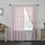 Timeless Ticking Red Ruffled Curtain Pair - 840233912264