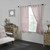 Timeless Ticking Red Ruffled Short Curtain Pair - 840233912271