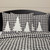 Vintage Check Black Tree Pillow Sham - 840233901015