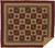 VHC Brands Ninepatch Star Burgundy King Quilt Set
