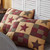 VHC Brands Ninepatch Star Burgundy King Quilt Set