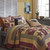 VHC Brands Ninepatch Star Burgundy King Quilt Set