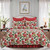 C&F Poinsettia Berries King Quilt Set