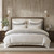 Linen Blend Double Flange Duvet Cover Set - 022164583335