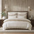 Linen Blend Double Flange Duvet Cover Set - 022164583335