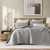 French Flax Linen Garment Washed Quilt Set - 022164581881