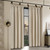 Avenue Almond Lined Rod Pocket Curtain Pair - 193842168479