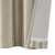 Avenue Almond Lined Rod Pocket Curtain Pair - 193842168479