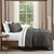 Porto Matelassé Charcoal Comforter Set - 840118833356