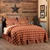 Burgundy Check Fabric Pillow - 840528151088