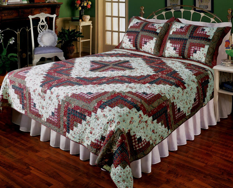 Ruby Log Cabin Sham - 637173725753