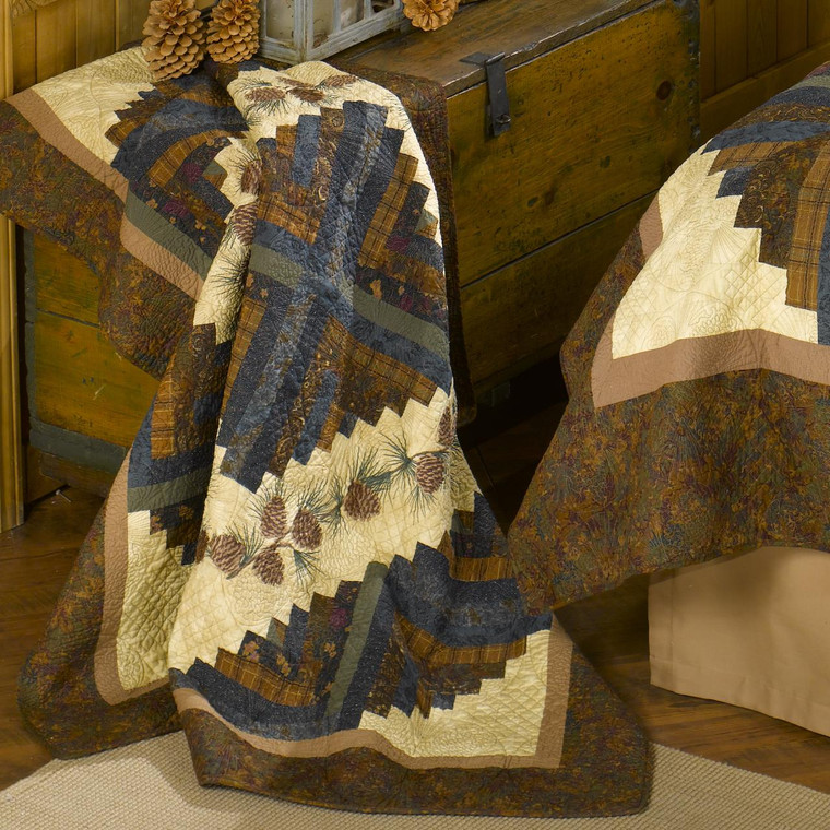 Cabin Raising Pine Cone Throw Blanket - 754069660100