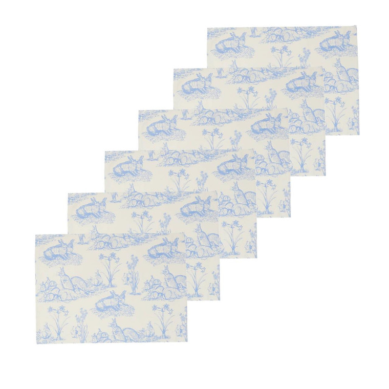 Rabbit Toile Placemat Set - 008246555087
