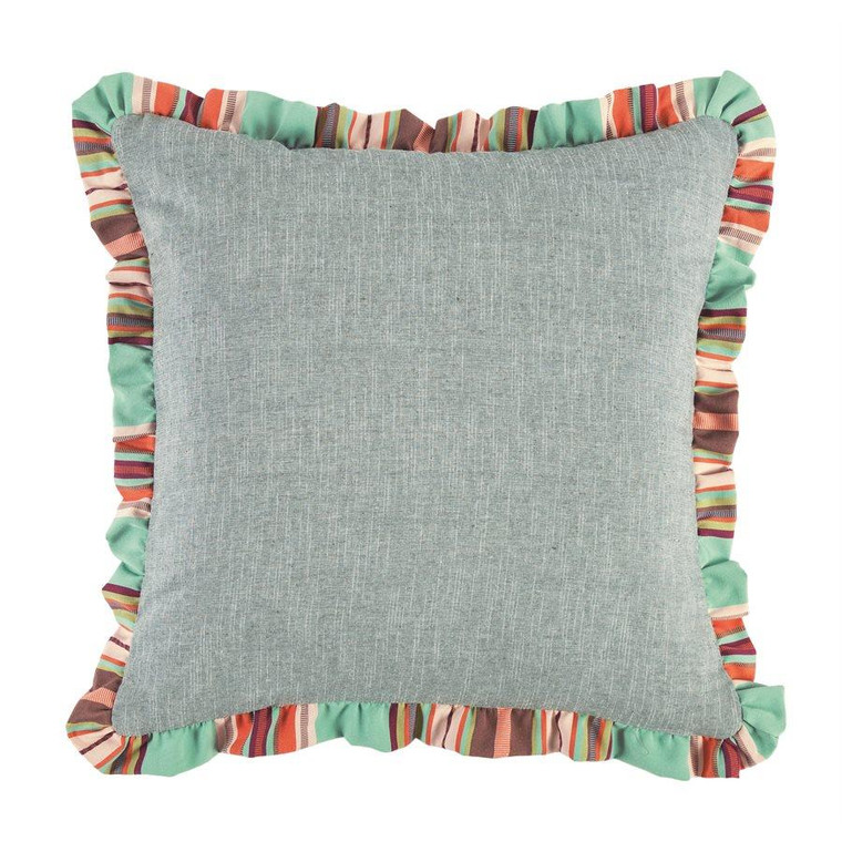 Chambray Euro Sham with Serape Ruffle - 819652020539