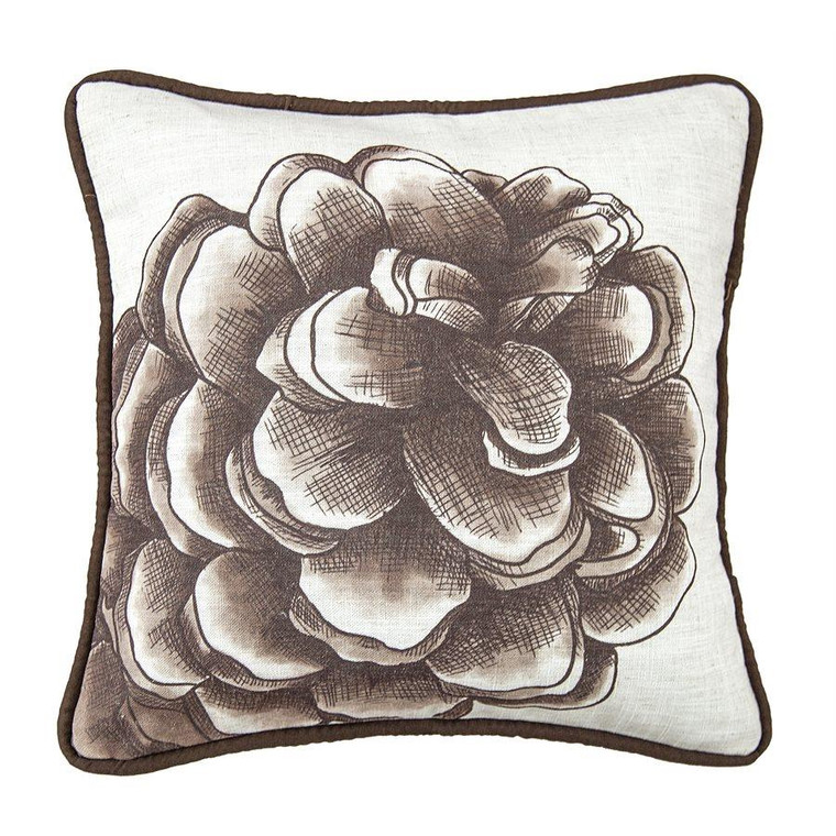 Water Print Pinecone Pillow - 813654028142