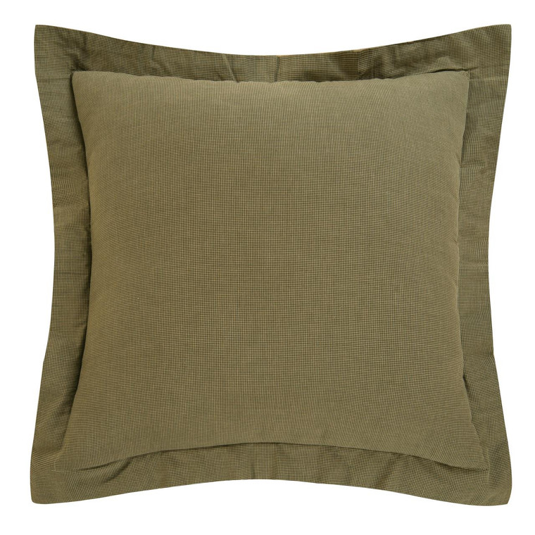 Mini Green Plaid Euro Sham - 008246398196