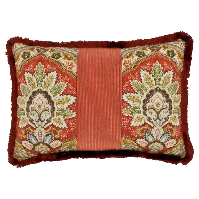 Harrogate Fringed Damask Breakfast Pillow - 849203035170