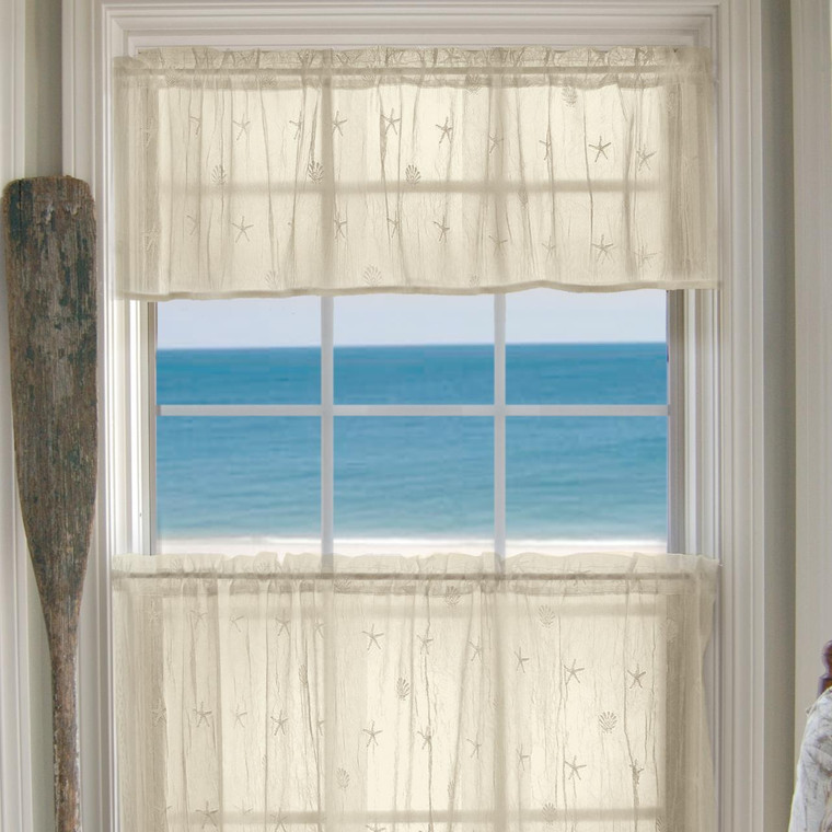 Sand Shell Lace Valance - 734573085972