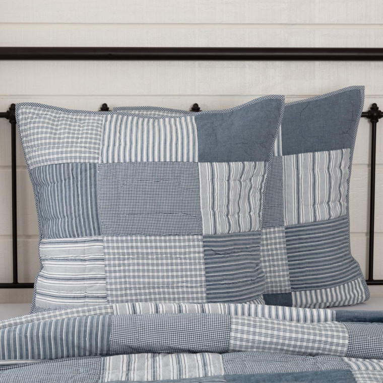Sawyer Mill Blue Quilted Euro Sham - 840528180293