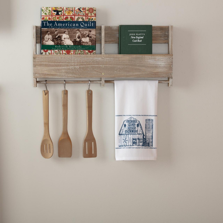 Sawyer Mill Blue Barn Muslin Bleached White Tea Towel - 840528180606