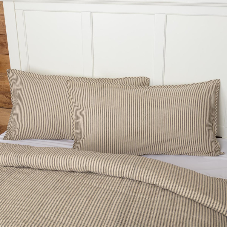 Sawyer Mill Charcoal Ticking Stripe Sham - 840528174117