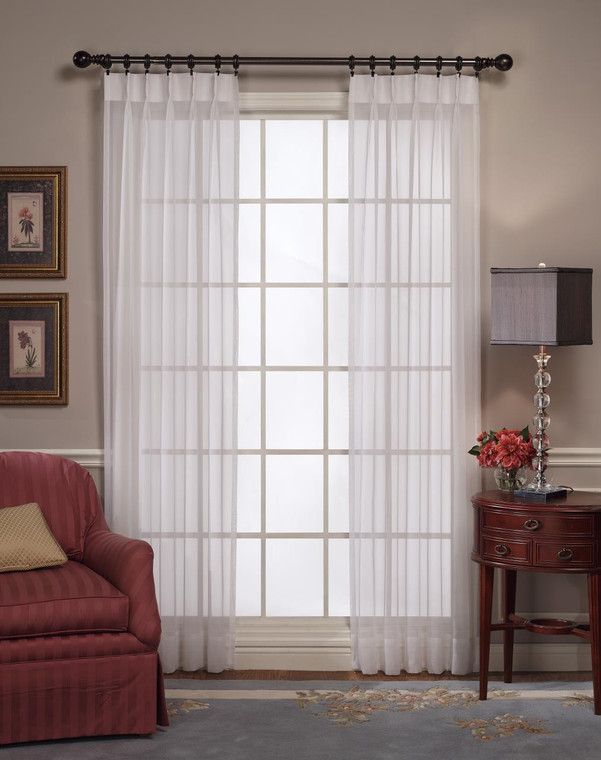 Emelia Pinch Pleat Sheer Voile  Curtain - #REF!