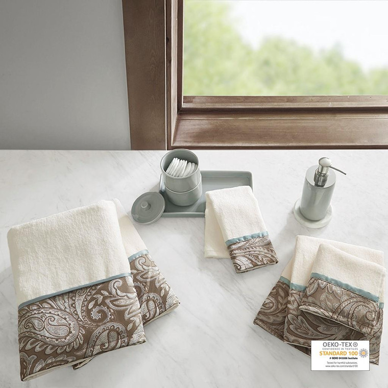 Aubrey Jacquard Towel Set of 6 - 086569956422