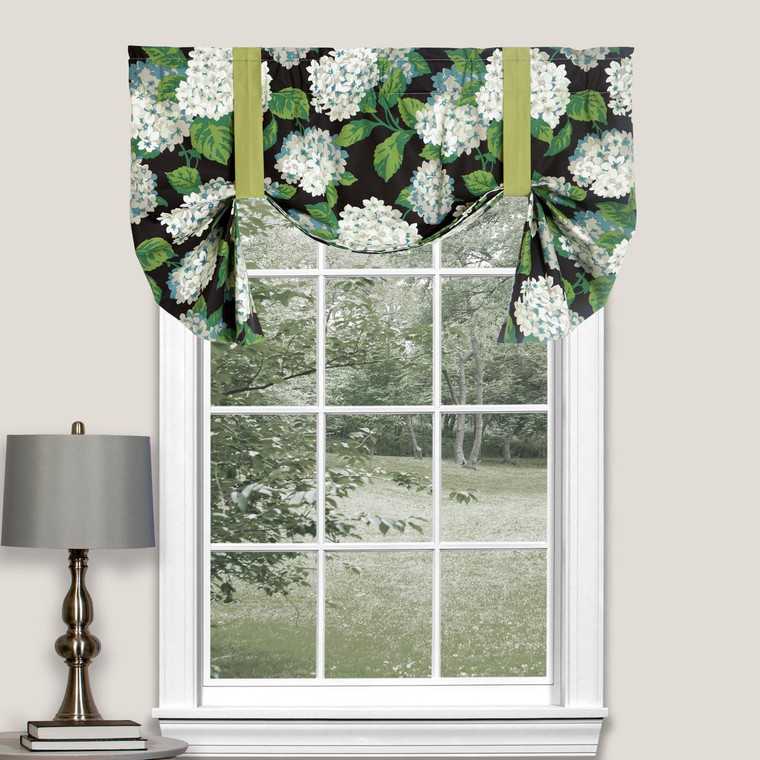 Hydrangea Onyx Tie Up Valance - 013864125598