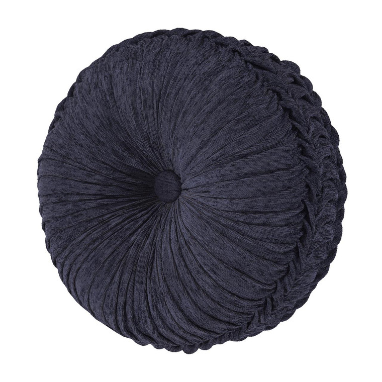 Woodstock Indigo Tufted Round Pillow - 193842112823