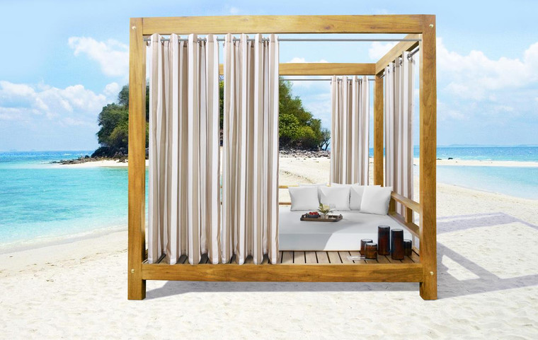 Seascapes Striped Grommet Outdoor Curtain Pair - 695565776028