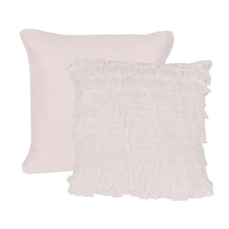 Pink Paisley Eyelet Pillow - 890830103350