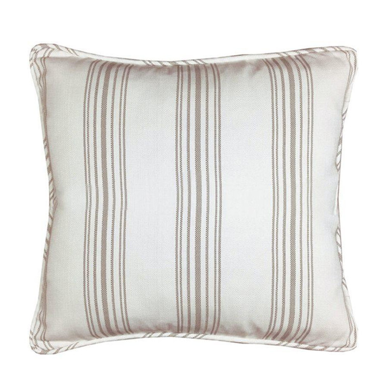 Striped Taupe Euro Sham - 813654021129
