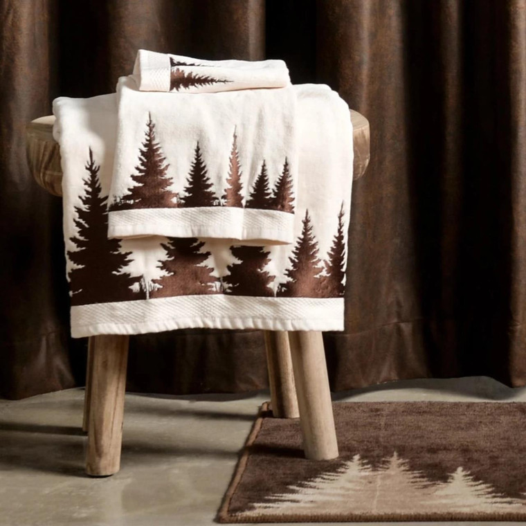 Clearwater Pines Towel Set of Two  with Embroidered - 813654029477