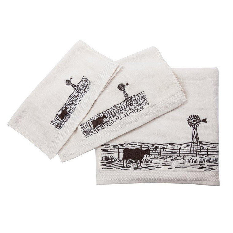 Windmill 3 Piece Towel Set  of Two - 813654029132